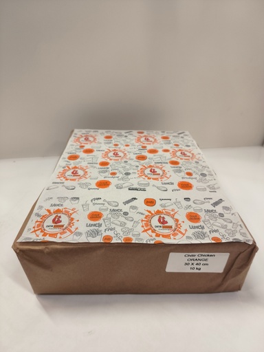 [IMP82765] CTR - Hamburgervel 30x42cm ORANJE -10kg