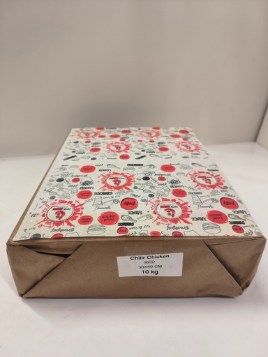 [IMP82766] CTR - PAPIER Hamburger 30x42cm ROUGE -10kg