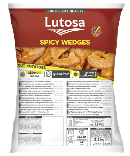 [1016423-1V] LUTOSA - Spicy Wedges -4x2.5kg