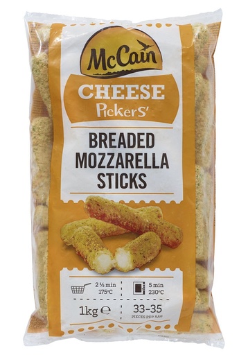 [592701] MCCAIN Breaded Mozzarella Sticks  -6x1kg