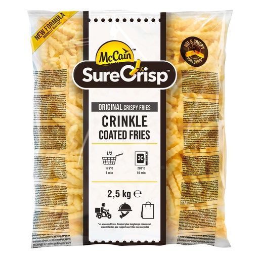 [1000007740] MCCAIN Pommes Surecrisp Crinkle   -4x2,5kg
